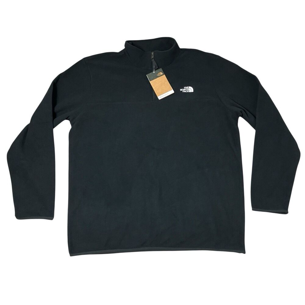 The North Face‎ Sweater Mens XL Black TNF Anchor 1/4 Zipper Pullover Outdoor NWT